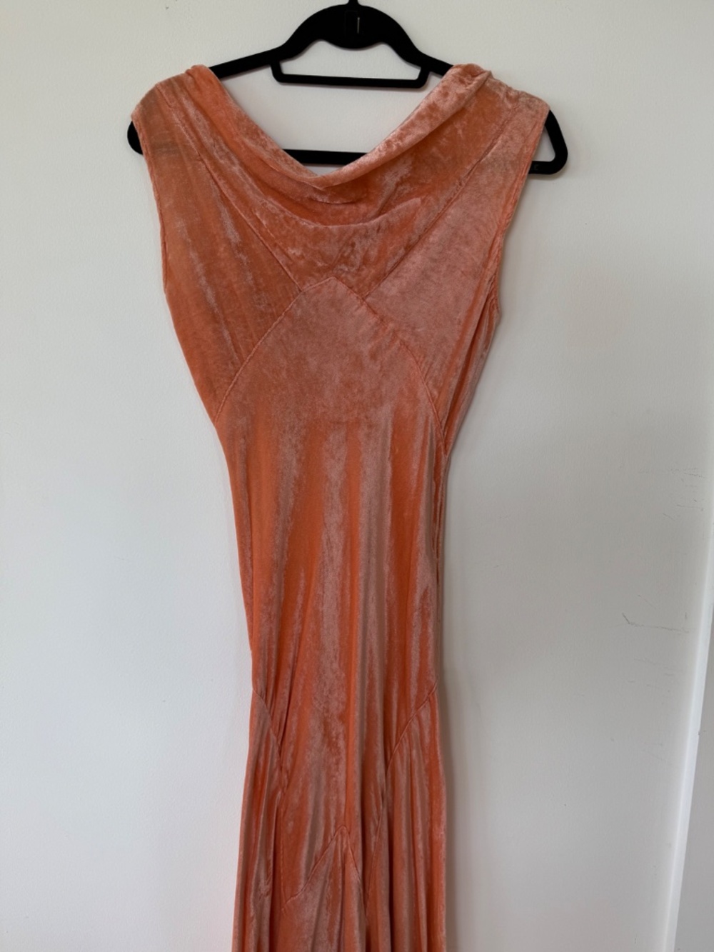 1930's Velvet Bias Cut Dress - Picture 2 of 10